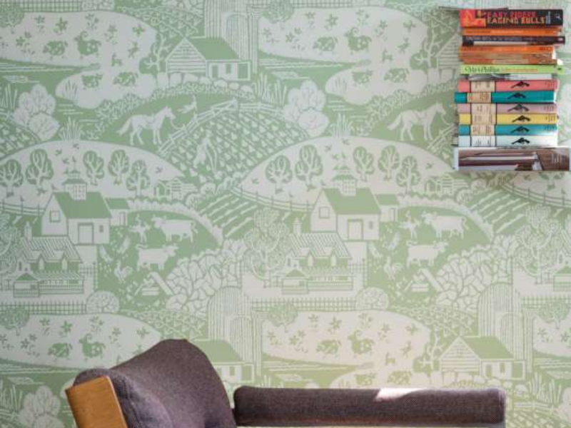 Gable Wallpaper from Farrow & Ball featured by Rooomy Magazine for kids bedrooms