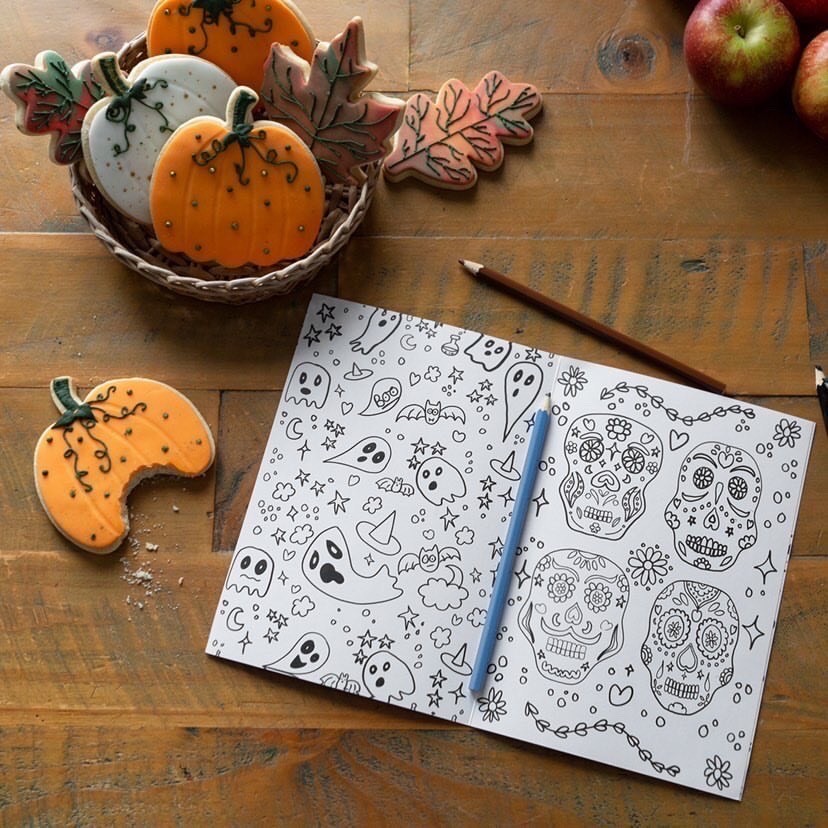 halloween colouring book from squidgearoo for the kids during half term