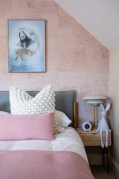girls pink bedroom by PIA design