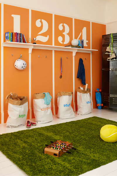 Dulux Sports themed room, creative director expert tips as seen in rooomy magazine