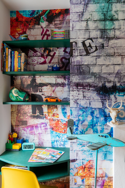 Graffiti Wallpaper, room by Barker Design