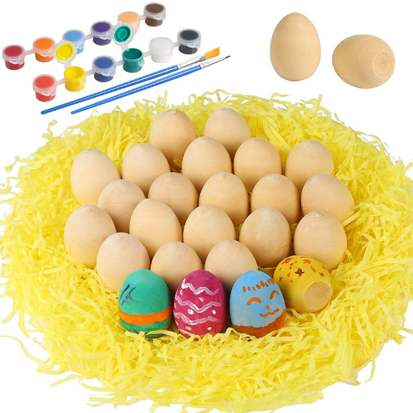 Mini Wooden Eggs Decorating kit for the kids this Easter