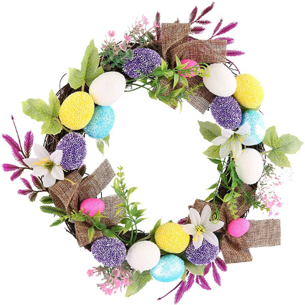 Best Easter decorations for kid's bedroom featuring an Easter wreath