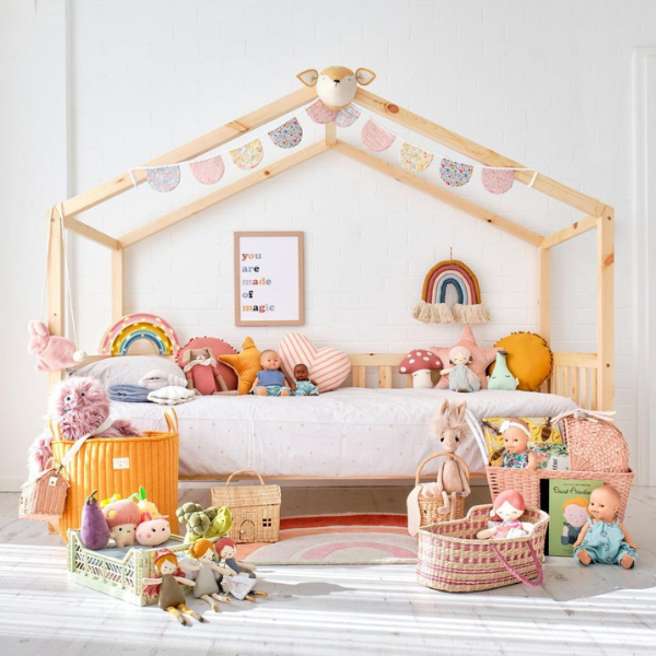 Side House Bed with Rail for kids bedroom from Bobby Rabbit featured by Rooomy Magazine