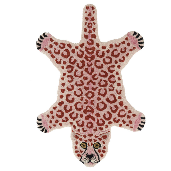 Pink Leopard Rug by Doing Goods as seen in rooomy magazine