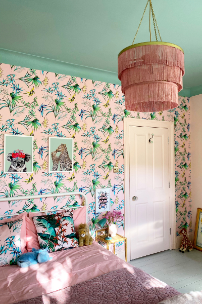 Max Made Me wallpaper for girls rooms as seen in rooomy magazine