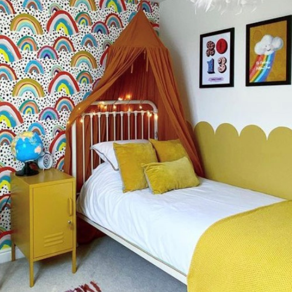 Colourful girls bedroom as seen in rooomy magazine