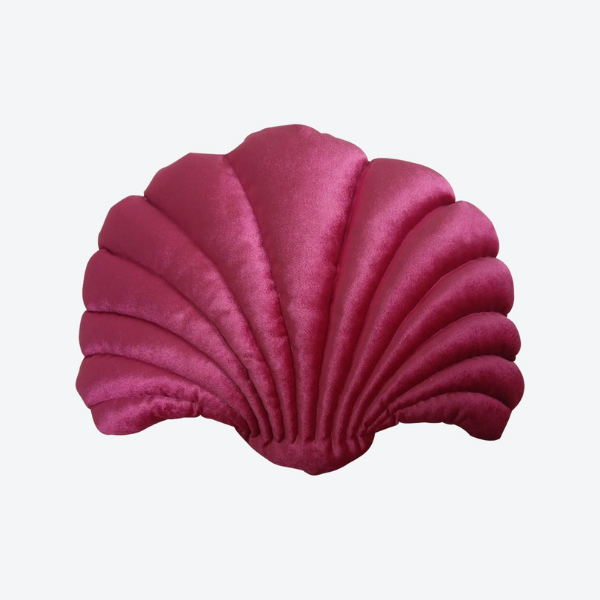 Shell Cushion in hot pink as seen in rooomy magazine